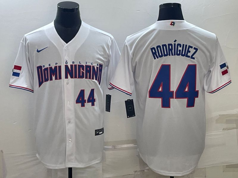 Men 2023 World Cub 44 Rodricuez White Nike MLB Jersey